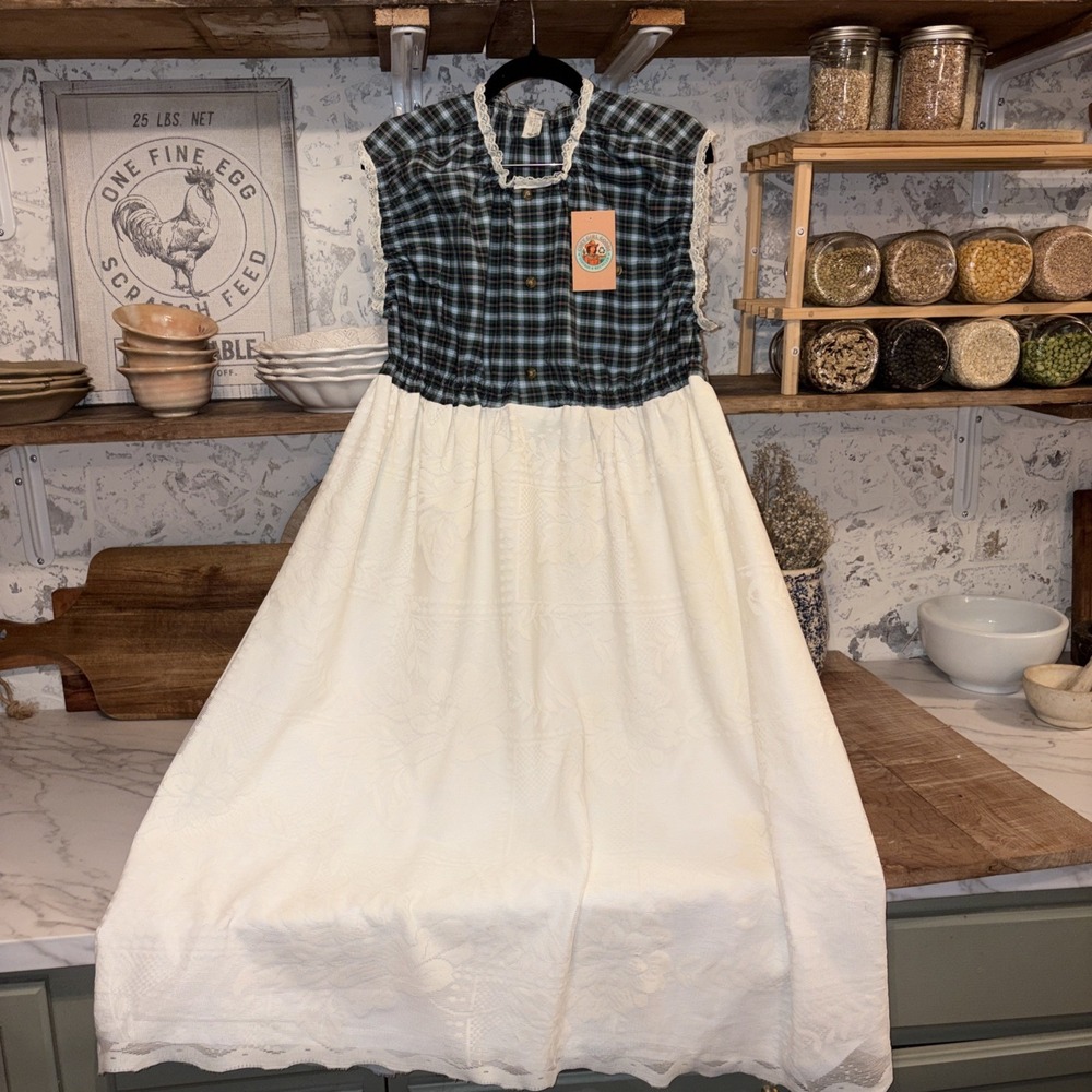 Women's 2xl Coastal Cowgirl Handmade Brand New Upcycled Vintage Textiles Dress